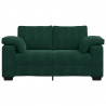 Sofa dwuosobowa, ciemnozielona, 160x77x82 cm, aksamit