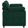 Sofa dwuosobowa, ciemnozielona, 160x77x82 cm, aksamit