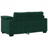 Sofa dwuosobowa, ciemnozielona, 160x77x82 cm, aksamit