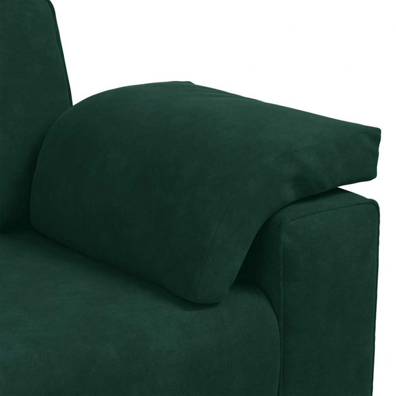 Sofa dwuosobowa, ciemnozielona, 160x77x82 cm, aksamit