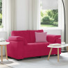 Sofa dwuosobowa, wino czerwone, 160x77x82 cm, aksamit