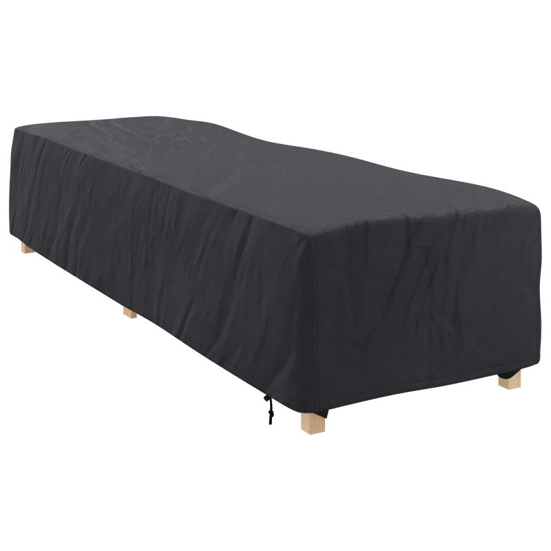 Pokrowiec na Leżaki Gładki Czarny 74 x 210 x 40 cm tkanina