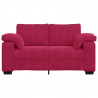 Sofa dwuosobowa, wino czerwone, 160x77x82 cm, aksamit
