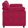 Sofa dwuosobowa, wino czerwone, 160x77x82 cm, aksamit