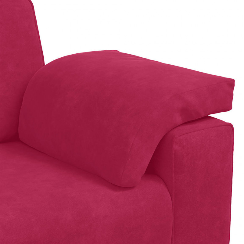 Sofa dwuosobowa, wino czerwone, 160x77x82 cm, aksamit