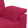 Sofa dwuosobowa, wino czerwone, 160x77x82 cm, aksamit