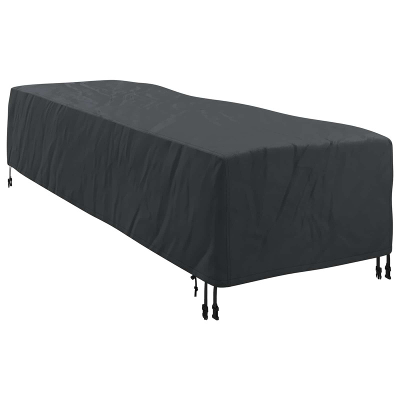 Pokrowiec na Leżaki Gładki Czarny 74 x 210 x 40 cm tkanina