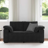 Sofa dwuosobowa czarna 160x77x82 cm aksamitna