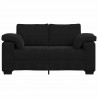 Sofa dwuosobowa czarna 160x77x82 cm aksamitna