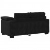 Sofa dwuosobowa czarna 160x77x82 cm aksamitna