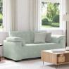 Sofa dwuosobowa Jasnoszara 180x77x82 cm Aksamit