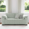 Sofa dwuosobowa Jasnoszara 180x77x82 cm Aksamit