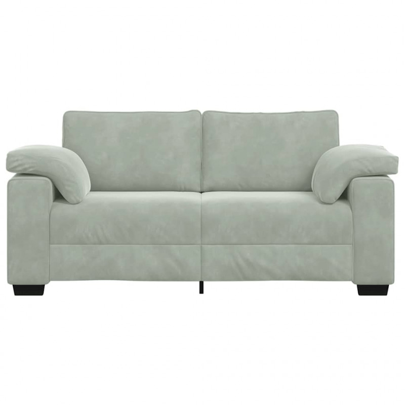 Sofa dwuosobowa Jasnoszara 180x77x82 cm Aksamit