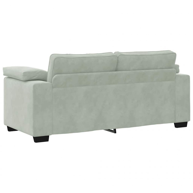 Sofa dwuosobowa Jasnoszara 180x77x82 cm Aksamit