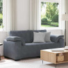Sofa dwuosobowa Ciemnoszara 180x77x82 cm Aksamit