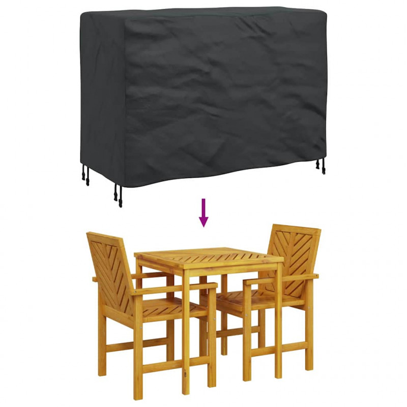 Pokrowiec na meble Gładki Czarny 130 x 80 x 70 cm 210D
