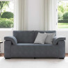 Sofa dwuosobowa Ciemnoszara 180x77x82 cm Aksamit