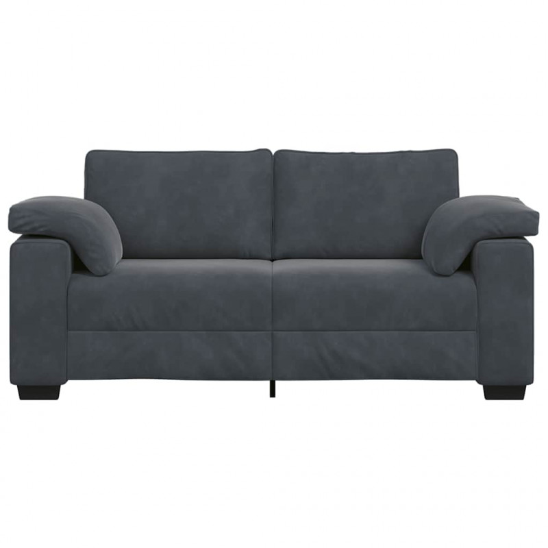 Sofa dwuosobowa Ciemnoszara 180x77x82 cm Aksamit