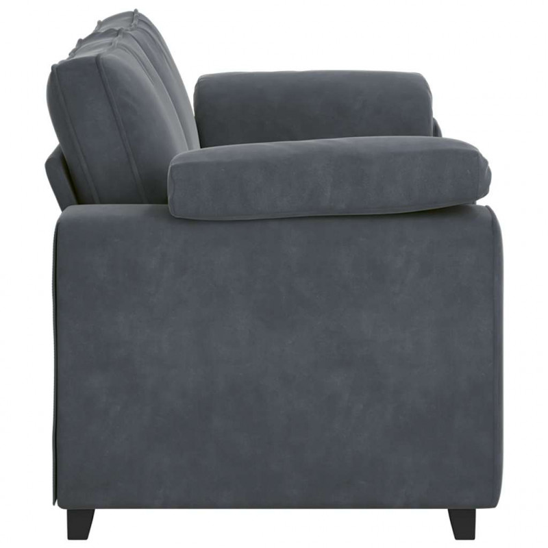 Sofa dwuosobowa Ciemnoszara 180x77x82 cm Aksamit