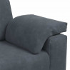 Sofa dwuosobowa Ciemnoszara 180x77x82 cm Aksamit