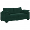 Sofa dwuosobowa, ciemnozielona, 180x77x82 cm, aksamit