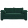Sofa dwuosobowa, ciemnozielona, 180x77x82 cm, aksamit