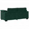 Sofa dwuosobowa, ciemnozielona, 180x77x82 cm, aksamit