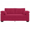 Sofa dwuosobowa, wino czerwone, 180x77x82 cm, aksamit