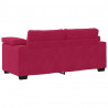 Sofa dwuosobowa, wino czerwone, 180x77x82 cm, aksamit