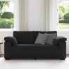 Sofa dwuosobowa czarna 180x77x82 cm aksamitna
