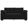 Sofa dwuosobowa czarna 180x77x82 cm aksamitna