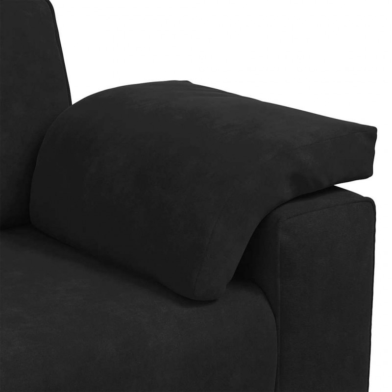 Sofa dwuosobowa czarna 180x77x82 cm aksamitna