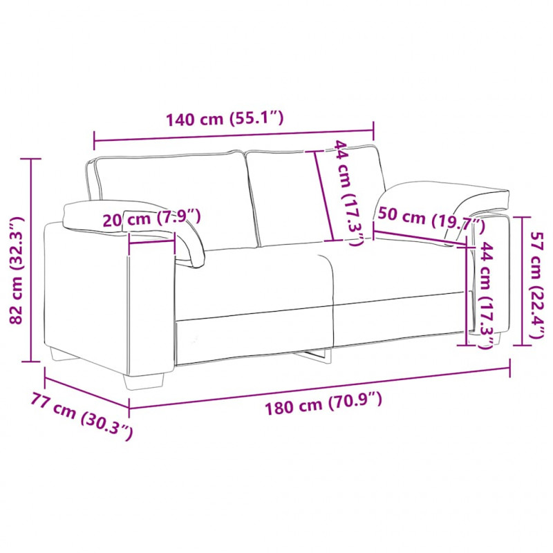Sofa dwuosobowa, żółta, 180x77x82 cm, aksamit