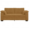 Sofa dwuosobowa, brązowa, 180x77x82 cm, aksamit