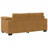 Sofa dwuosobowa, brązowa, 180x77x82 cm, aksamit