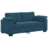 Sofa dwuosobowa, niebieska, 180x77x82 cm, aksamit