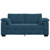 Sofa dwuosobowa, niebieska, 180x77x82 cm, aksamit