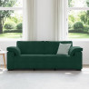 Sofa 3-osobowa, ciemnozielona, 220x77x82 cm, aksamit