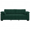 Sofa 3-osobowa, ciemnozielona, 220x77x82 cm, aksamit