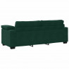 Sofa 3-osobowa, ciemnozielona, 220x77x82 cm, aksamit