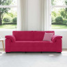 Sofa 3-osobowa, kolorze czerwonego wina, 220x77x82 cm, aksamit
