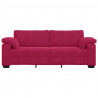 Sofa 3-osobowa, kolorze czerwonego wina, 220x77x82 cm, aksamit