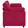 Sofa 3-osobowa, kolorze czerwonego wina, 220x77x82 cm, aksamit