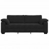 Sofa 3-osobowa, czarny, 220x77x82 cm, tapicerowana aksamitem