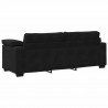 Sofa 3-osobowa, czarny, 220x77x82 cm, tapicerowana aksamitem