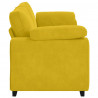 Sofa 3-osobowa, żółta, 220x77x82 cm, aksamit