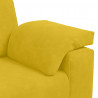 Sofa 3-osobowa, żółta, 220x77x82 cm, aksamit