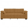 Sofa 3-osobowa, brązowa, 220x77x82 cm, aksamit