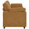Sofa 3-osobowa, brązowa, 220x77x82 cm, aksamit