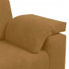 Sofa 3-osobowa, brązowa, 220x77x82 cm, aksamit